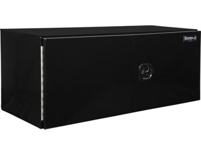 Buyers Products 24 in. x 24 in. x 60 in. Black Smooth Aluminum Barn Door Underbody Truck Tool Box with 3 Point Compression Latch