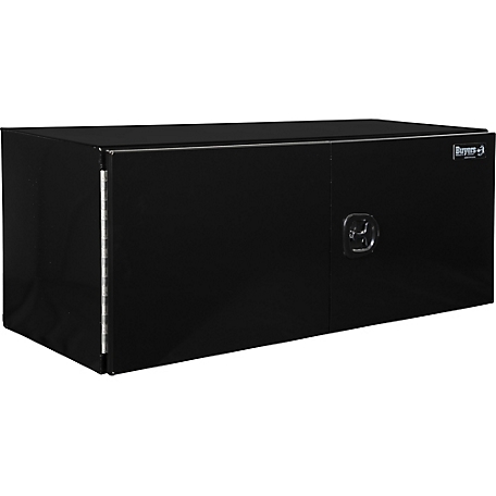 Buyers Products 24 in. x 24 in. x 60 in. Black Smooth Aluminum Barn Door Underbody Truck Tool Box with 3 Point Compression Latch