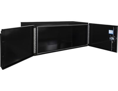 Image showing 1 th Buyers Products 24 x 24 x 60in. Black Smooth Aluminum Barn Door Underbody Truck Tool Box with 3-Point Compression Latch