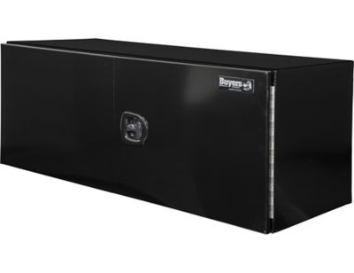 Image showing 2 th Buyers Products 24 x 24 x 60in. Black Smooth Aluminum Barn Door Underbody Truck Tool Box with 3-Point Compression Latch