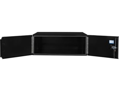 Image showing 5 th Buyers Products 24 x 24 x 60in. Black Smooth Aluminum Barn Door Underbody Truck Tool Box with 3-Point Compression Latch