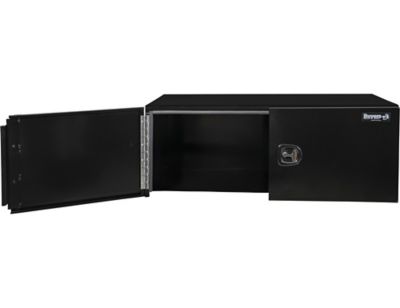 Image showing 6 th Buyers Products 24 x 24 x 60in. Black Smooth Aluminum Barn Door Underbody Truck Tool Box with 3-Point Compression Latch