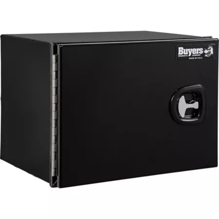 Buyers Products Pro Series Smooth Black Aluminum Truck Box with Barn Door and Compression Latch 18" x 18" x 24" Underbody Truck Tool Boxes