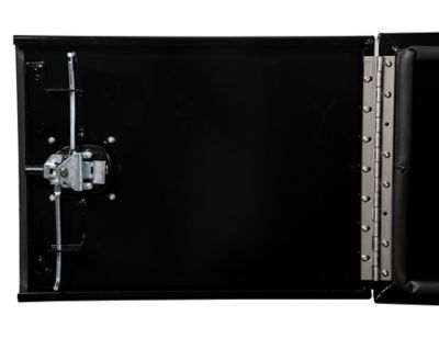 Image showing  18 x 24 x 48in. Pro Series Black Smooth Aluminum Barn Door Underbody Truck Box with 3 Point Compression Latch