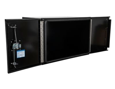 Image showing  24 x 24 x 36in. Pro Series Black Smooth Aluminum Barn Door Underbody Truck Box with 3 Point Compression Latch