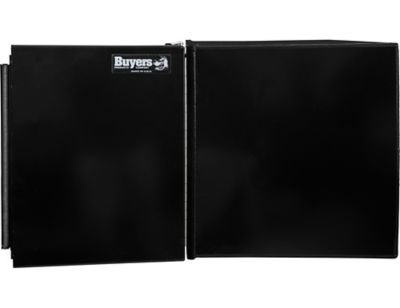 Image showing  24 x 24 x 36in. Pro Series Black Smooth Aluminum Barn Door Underbody Truck Box with 3 Point Compression Latch