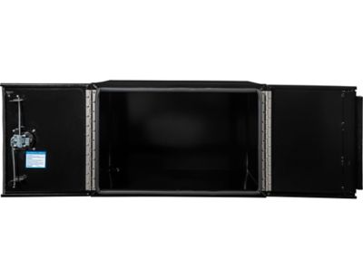 Image showing  24 x 24 x 36in. Pro Series Black Smooth Aluminum Barn Door Underbody Truck Box with 3 Point Compression Latch