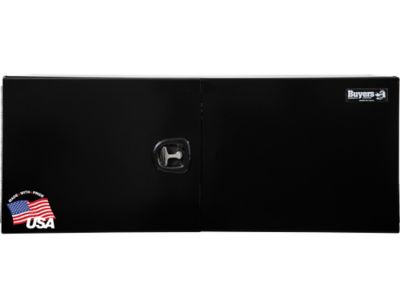 Buyers Products 24 x 24 x 60in. Pro Series Black Smooth Aluminum Barn Door Underbody Truck Box with 3 Point Compression Latch
