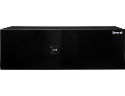 Image showing  24 x 24 x 72in. Pro Series Black Smooth Aluminum Barn Door Underbody Truck Box with 3 Point Compression Latch