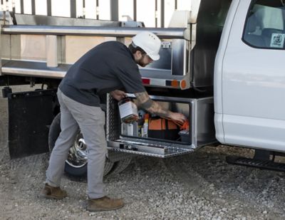 Image showing 5 th Buyers Products Pro Series Smooth Aluminum Underbody Truck Box with Diamond Tread Door