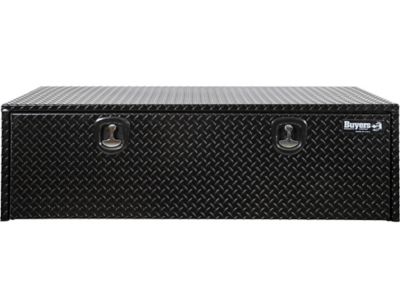Image showing 6 th Buyers Products 18 x 24 x 60in. Gloss Black Diamond Tread Aluminum Underbody Truck Box