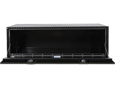 Image showing 7 th Buyers Products 18 x 24 x 60in. Gloss Black Diamond Tread Aluminum Underbody Truck Box