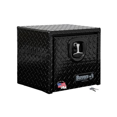 Buyers Products 14 in. x 12 in. x 16 in. Gloss Black Diamond Tread Aluminum Underbody Truck Tool Box