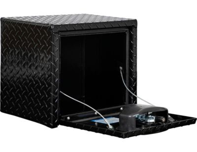 Image showing  14 x 12 x 16in. Gloss Black Diamond Tread Aluminum Underbody Truck Tool Box