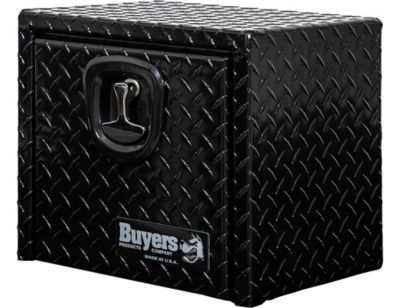 Image showing  14 x 12 x 16in. Gloss Black Diamond Tread Aluminum Underbody Truck Tool Box