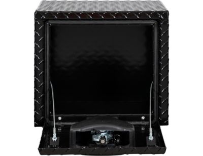 Image showing  14 x 12 x 16in. Gloss Black Diamond Tread Aluminum Underbody Truck Tool Box