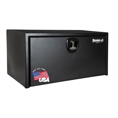 Buyers Products 18 in. x 18 in. x 36 in. Textured Matte Black Steel Underbody Truck Box with 3-Point Latch