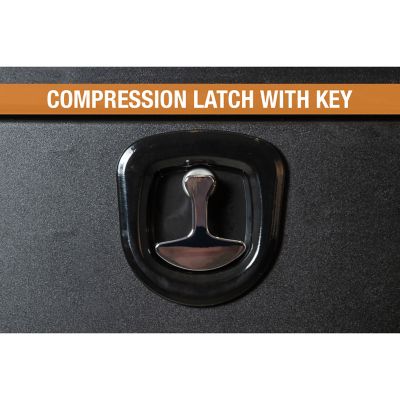 Image showing  18 in. x 18 in. x 36 in. Textured Matte Black Steel Underbody Truck Box with 3-Point Latch