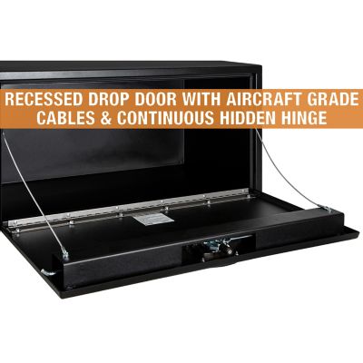 Image showing 5 th Buyers Products 18 x 18 x 36in. Textured Matte Black Steel Underbody Truck Box with 3-Point Latch