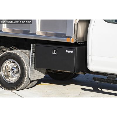 Image showing 7 th Buyers Products 18 x 18 x 36in. Textured Matte Black Steel Underbody Truck Box with 3-Point Latch