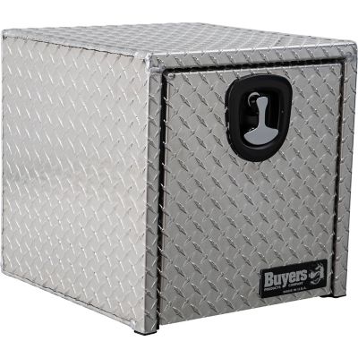 Buyers Products 18 in. x 18 in. x 18 in. Diamond Tread Aluminum Underbody Truck Toolbox with 3-Point Latch