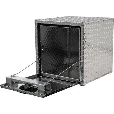 Image showing  18 x 18 x 18in. Diamond Tread Aluminum Underbody Truck Toolbox with 3-Point Latch