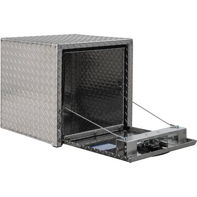 Image showing 6 th Buyers Products 18 x 18 x 18in. Diamond Tread Aluminum Underbody Truck Toolbox with 3-Point Latch