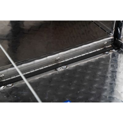 Image showing 7 th Buyers Products 18 x 18 x 18in. Diamond Tread Aluminum Underbody Truck Toolbox with 3-Point Latch
