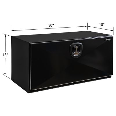 Image showing  18 x 18 x 30in. Pro Series Black Steel Underbody Truck Tool Box