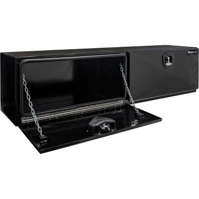 Image showing  18 x 18 x 72in. Black Steel Pro Series Underbody Truck Tool Box