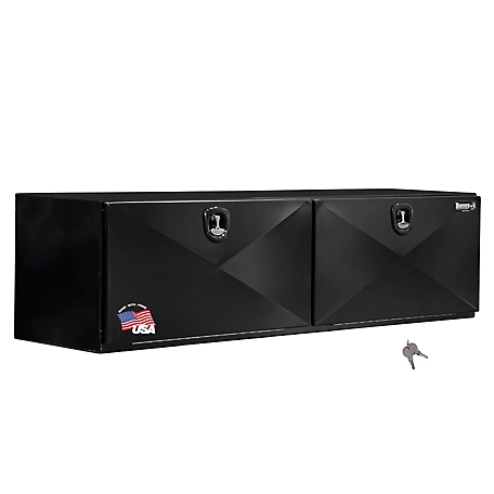 Buyers Products 24 in. x 24 in. x 90 in. Gloss Black Steel Pro Series Topsider Truck Box