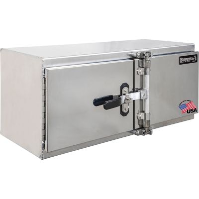 Buyers Products 18 in. x 18 in. x 48 in. Smooth Aluminum Barn Door Underbody Truck Tool Box with Cam Lock