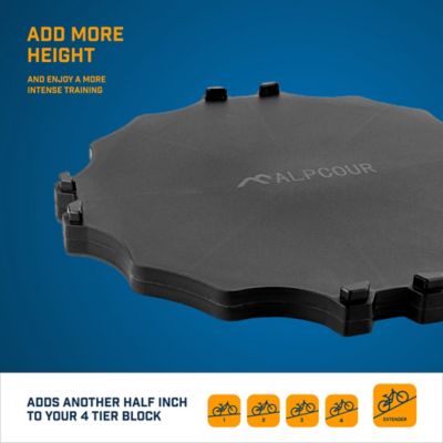 Image showing  Bike Trainer 4-Tier Riser Block Extender - Anti-Skid Natural Ride Position Extender