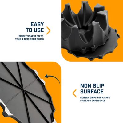 Image showing  Bike Trainer 4-Tier Riser Block Extender - Anti-Skid Natural Ride Position Extender