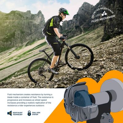 Image showing  Indoor Fluid Bike Trainer Stand - Portable Stainless Steel Dual-Lock System