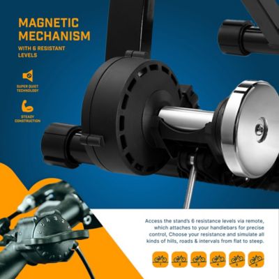 Image showing  Indoor Magnetic Bike Trainer Stand - Stainless Steel 6 Resistance Settings