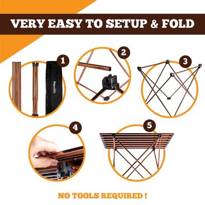 Image showing  Compact Folding Camping Table - Lightweight Aluminum Portable Side Table