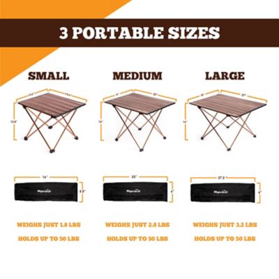 Image showing  Compact Folding Camping Table - Lightweight Aluminum Portable Side Table