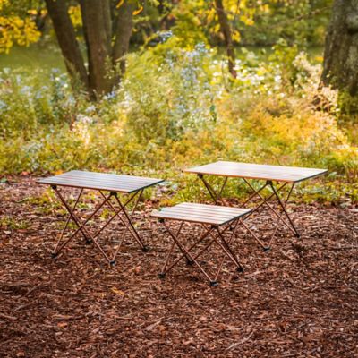 Image showing  Compact Folding Camping Table - Lightweight Aluminum Portable Side Table