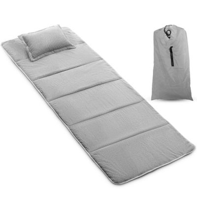 Alpcour Camping Cot Corduroy Mattress Pad - Topper with Pillow & Carry Case