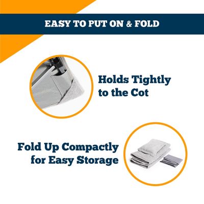 Image showing  Camping Cot Corduroy Mattress Pad - Topper with Pillow & Carry Case