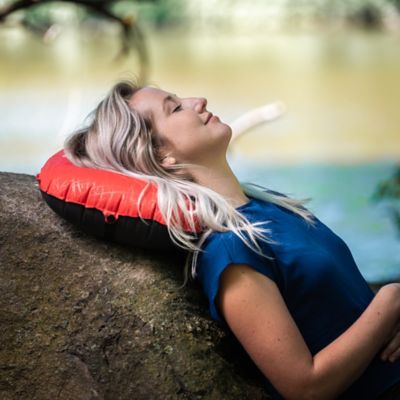 Image showing  Ultralight Inflatable Camping Pillow, Compact Travel Essential with Carry Case