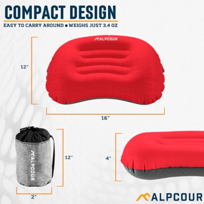 Image showing  Ultralight Inflatable Camping Pillow, Compact Travel Essential with Carry Case