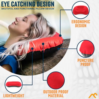 Image showing  Ultralight Inflatable Camping Pillow, Compact Travel Essential with Carry Case