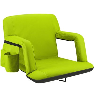 Image showing  Reclining Stadium Seat - Waterproof Chair with Extra Thick Padding Wide Back Support Bleacher Hook and Multiple Pockets