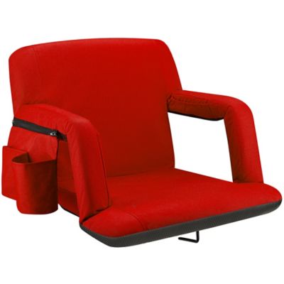 Image showing  Reclining Stadium Seat - Waterproof Chair with Extra Thick Padding Wide Back Support Bleacher Hook and Multiple Pockets