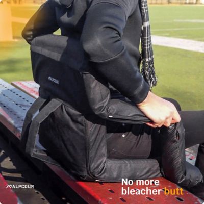 Image showing 8 th Alpcour Reclining Stadium Seat - Waterproof Chair with Extra Thick Padding Wide Back Support Bleacher Hook and Multiple Pockets