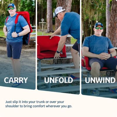 Image showing  Reclining Stadium Seat - Waterproof Chair with Extra Thick Padding Wide Back Support Bleacher Hook and Multiple Pockets