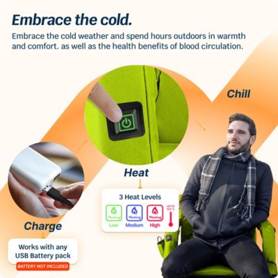 Image showing  Reclining Waterproof Heated Stadium Seat with Extra Padding, Wide Back Support, Bleacher Hook and Multiple Pockets