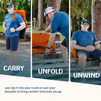 Image showing  Reclining Waterproof Heated Stadium Seat with Extra Padding, Wide Back Support, Bleacher Hook and Multiple Pockets